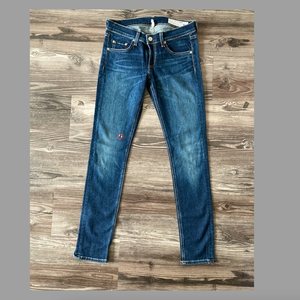 Rag & Bone Skinny Embroidered Jeans